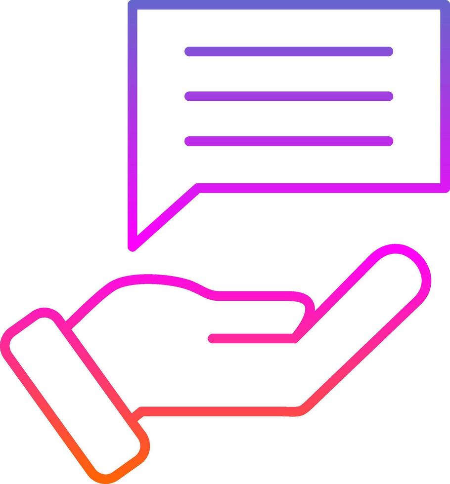Feedback Line Gradient Icon vector