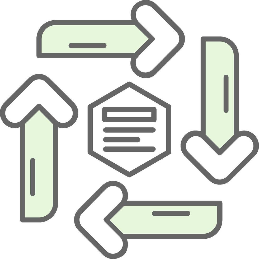 Infographic elements Green Light Fillay Icon vector