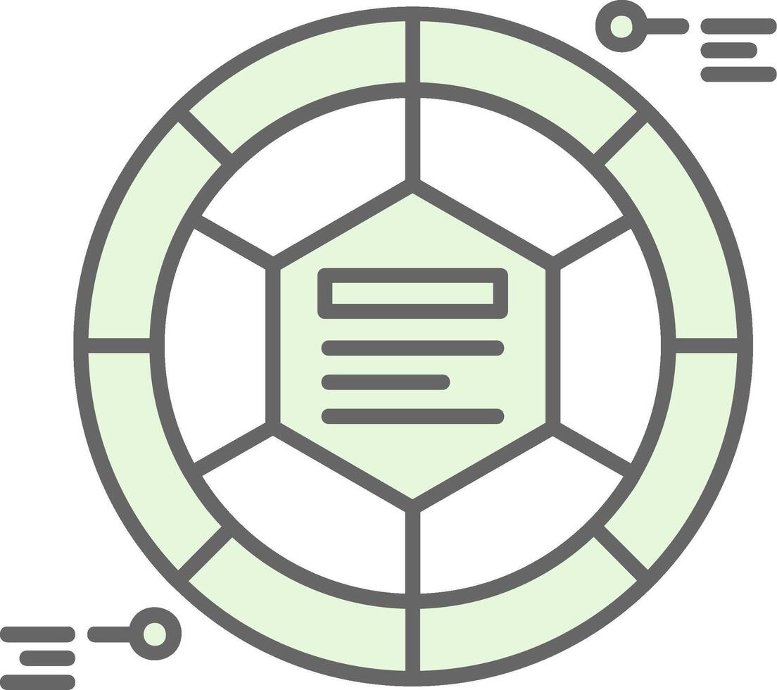 Infographic elements Green Light Fillay Icon vector