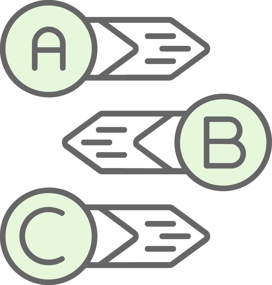 Diagram Green Light Fillay Icon vector