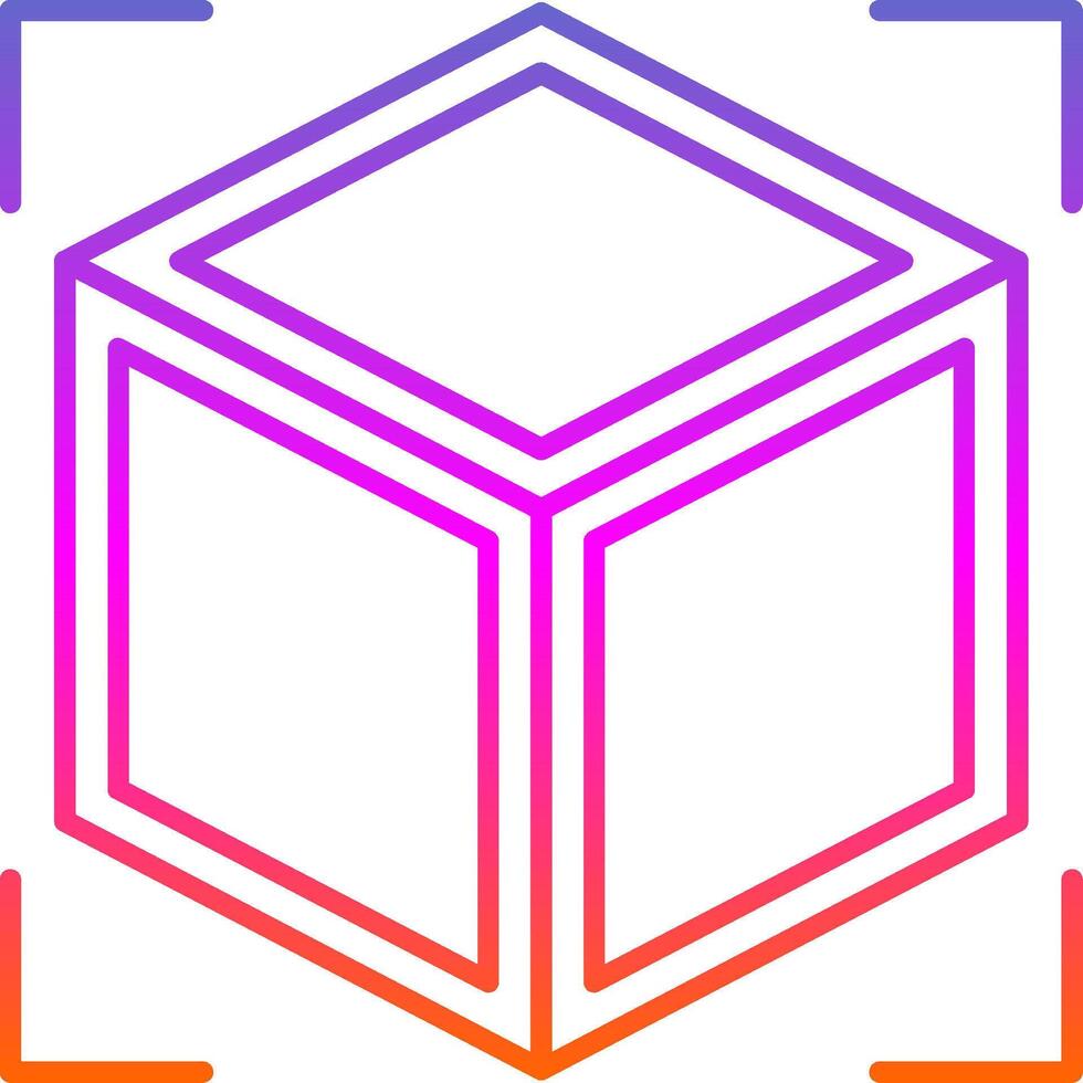 3d Line Gradient Icon vector
