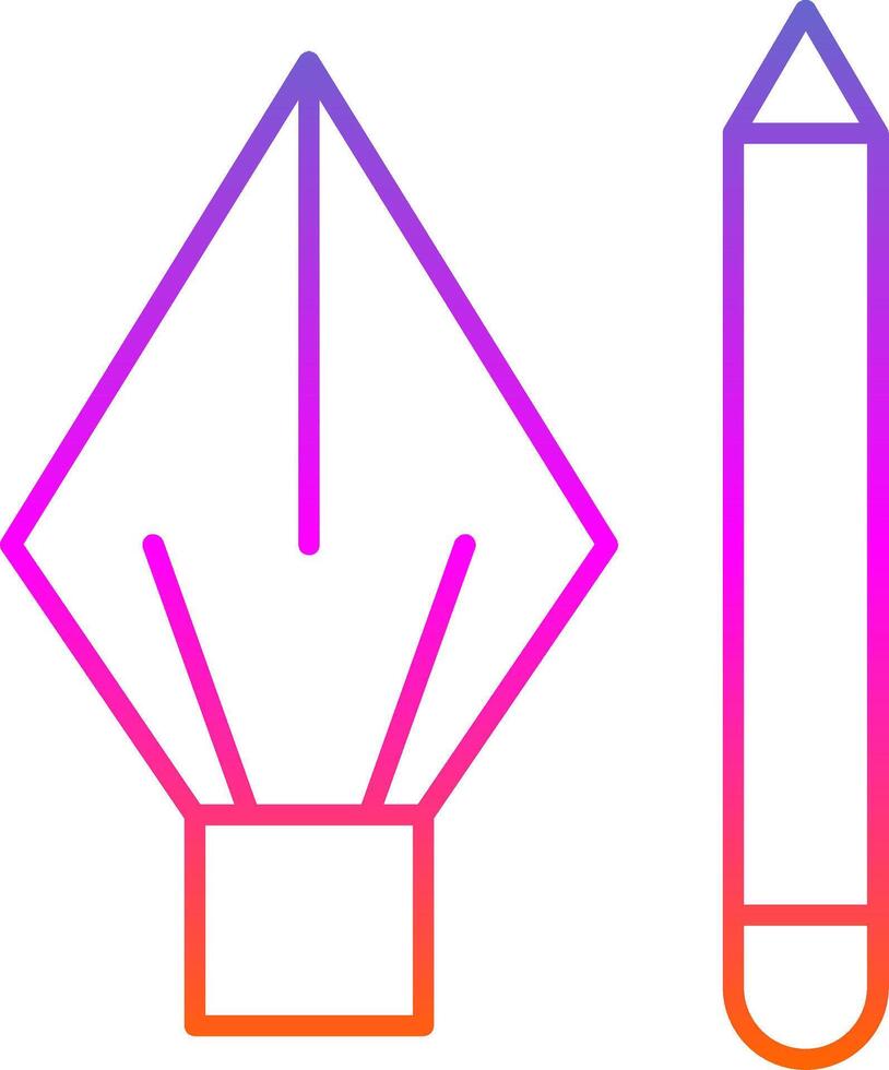 Pencil Line Gradient Icon vector