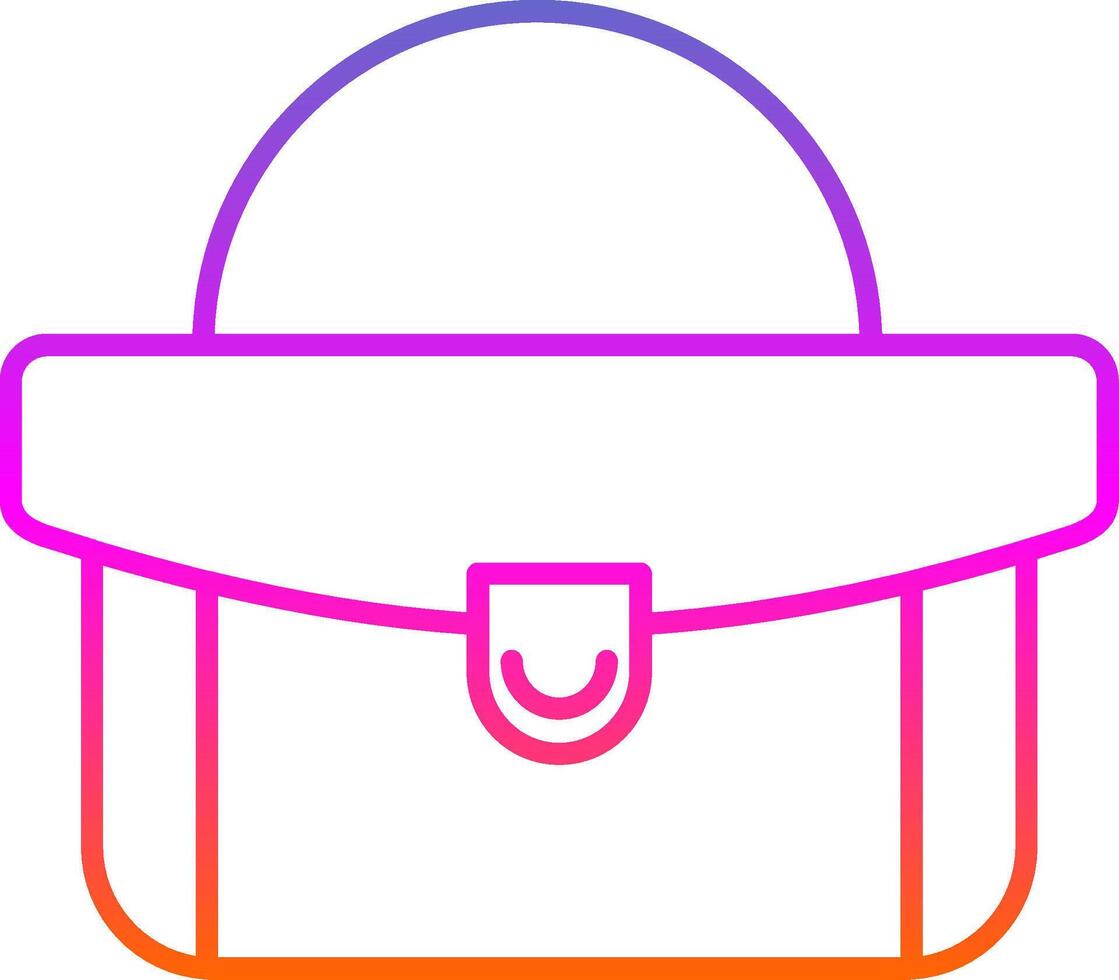 Woman Bag Line Gradient Icon vector