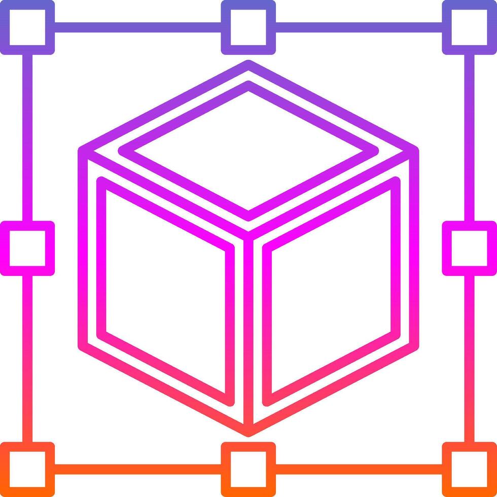 Scale Line Gradient Icon vector