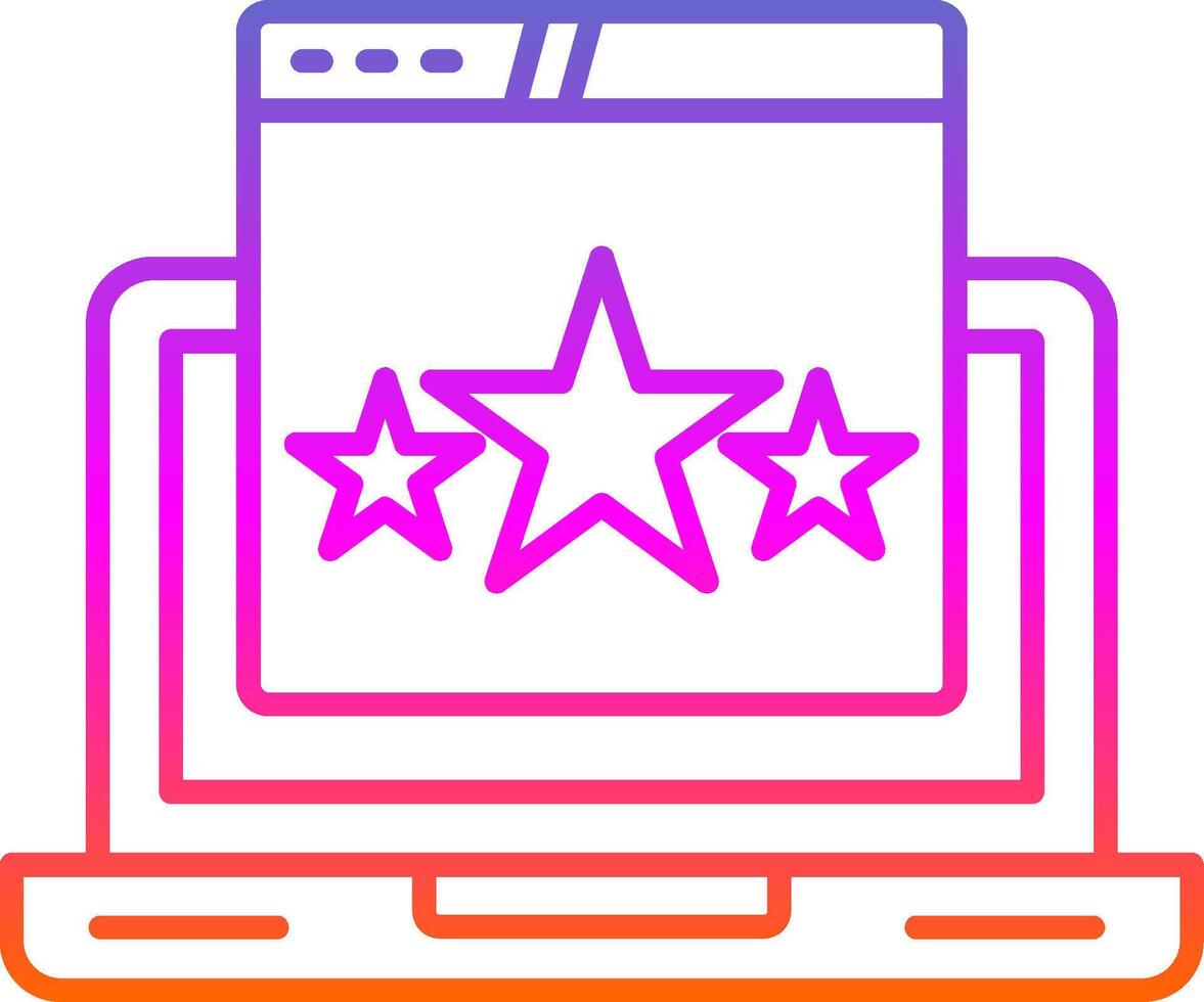 Rating Line Gradient Icon vector