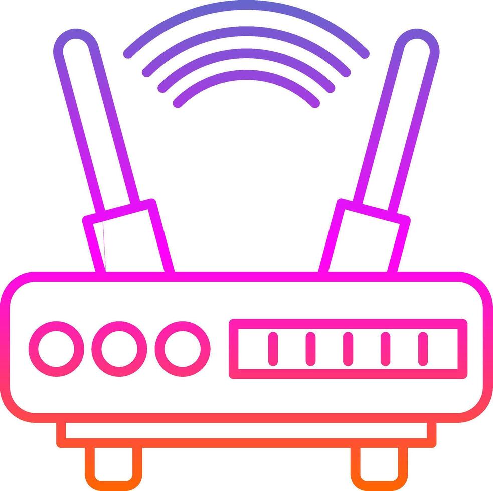 Wifi Line Gradient Icon vector