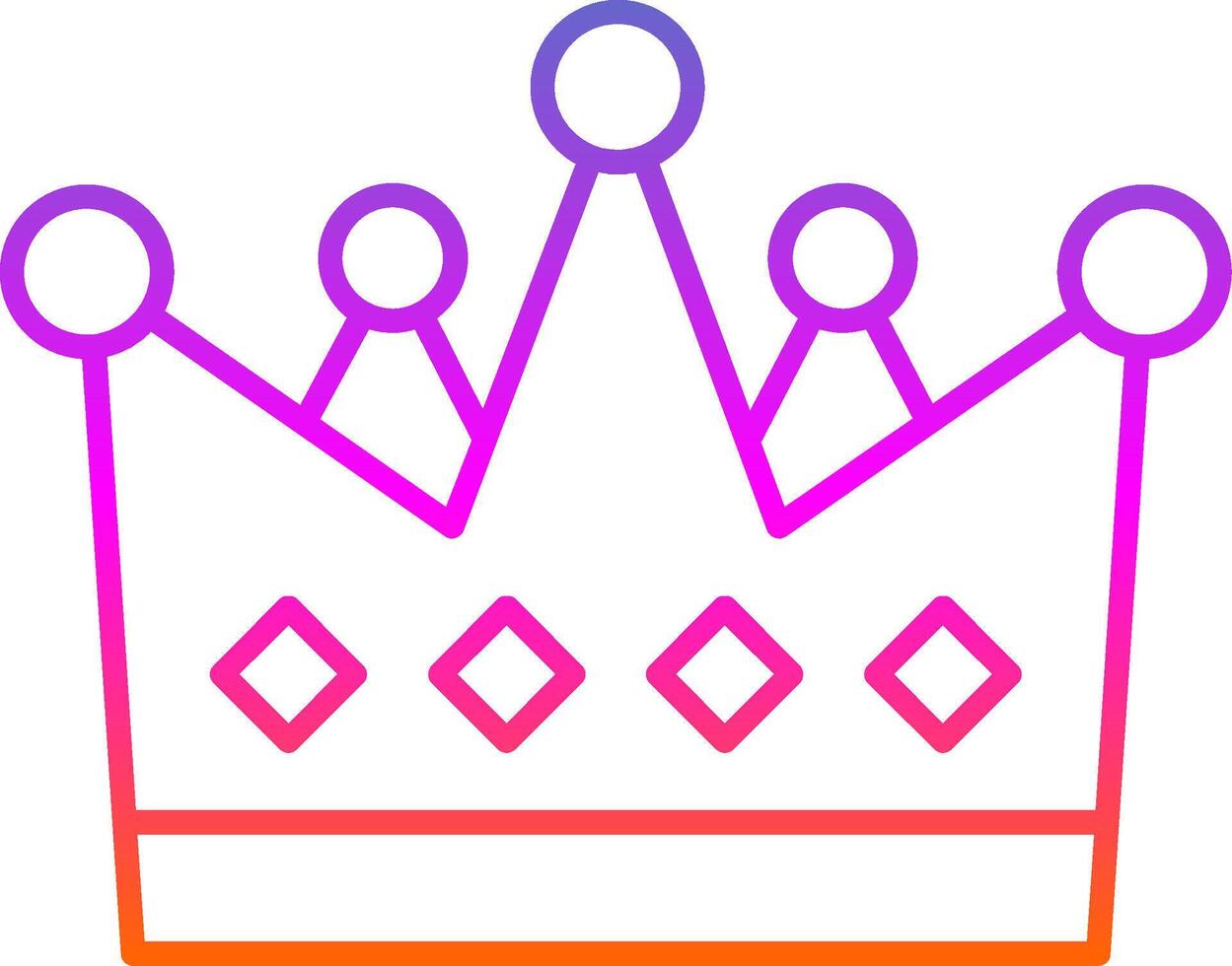 Crown Line Gradient Icon vector
