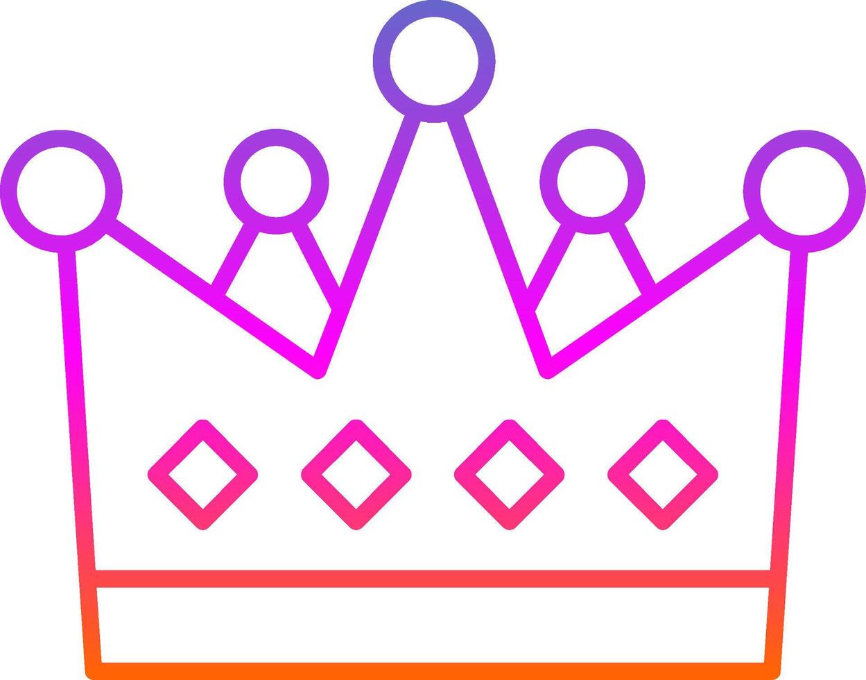 Crown Line Gradient Icon vector