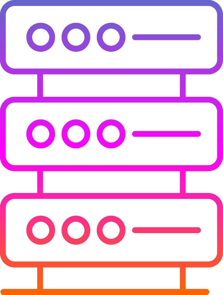 Database Line Gradient Icon vector