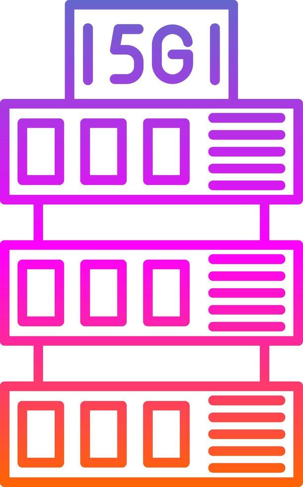 Server Line Gradient Icon vector