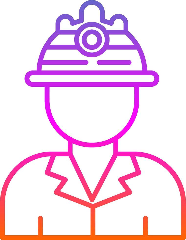 Labor Line Gradient Icon vector