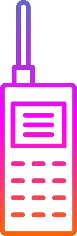 Walkie Talkie Line Gradient Icon vector