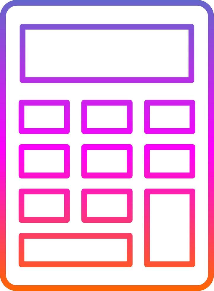 Calculator Line Gradient Icon vector