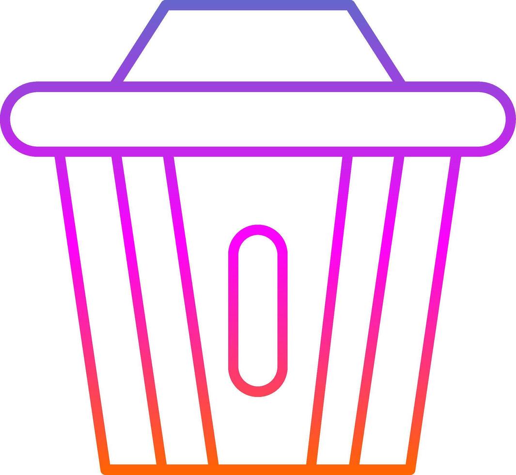 Recycle Bin Line Gradient Icon vector