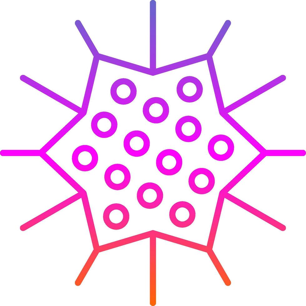 Sea Urchin Line Gradient Icon vector