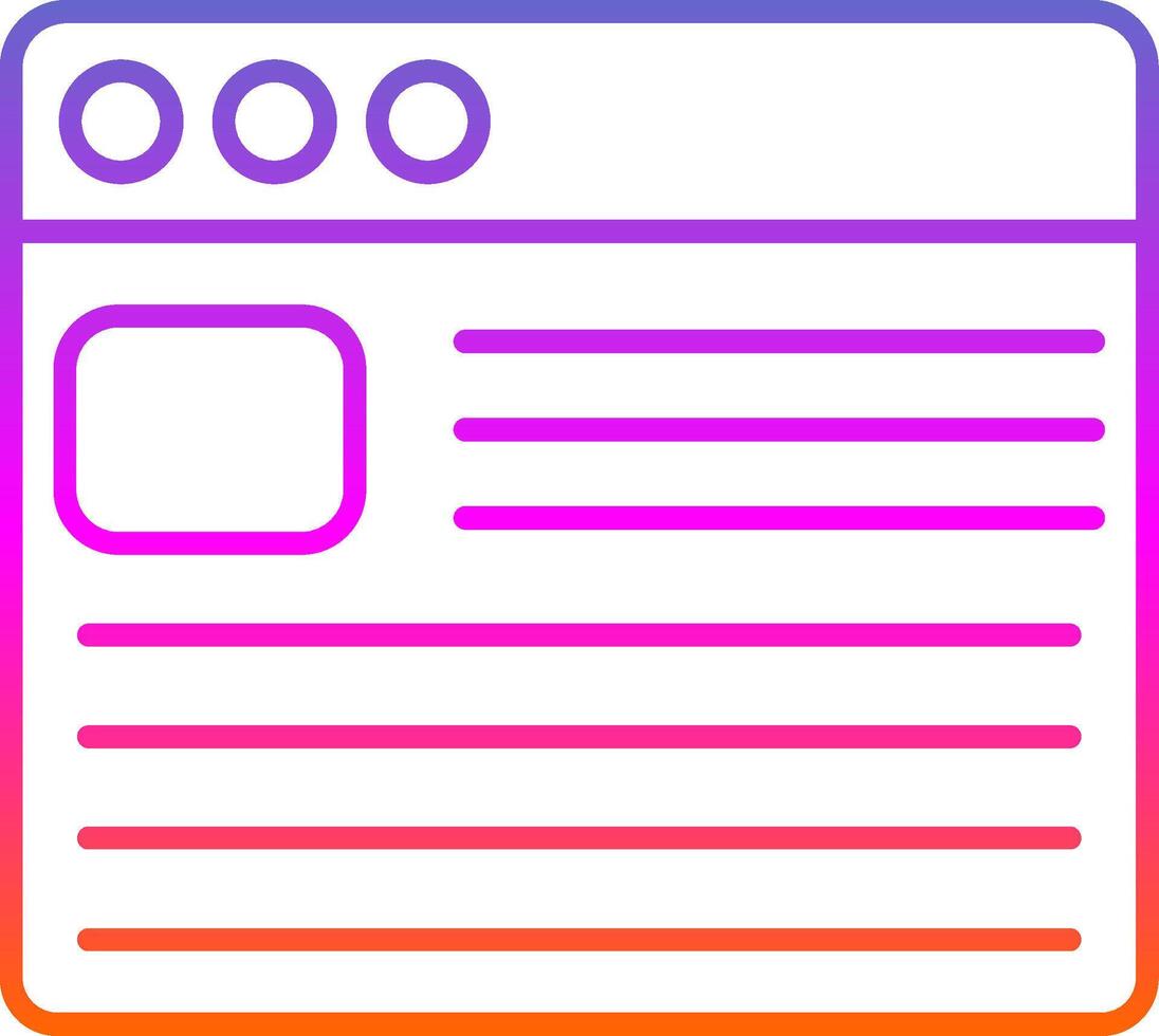 Web Browser Line Gradient Icon vector