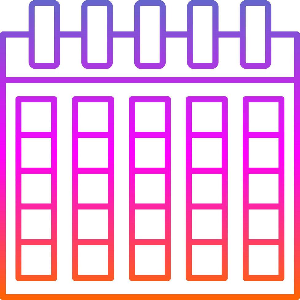 Schedule Line Gradient Icon vector