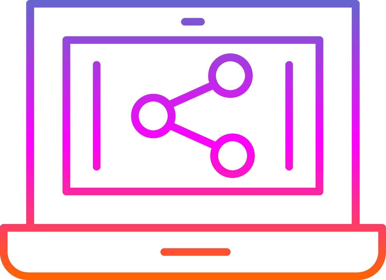 Share Line Gradient Icon vector