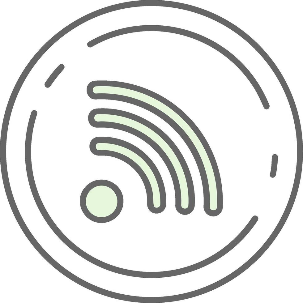 Rss Green Light Fillay Icon vector