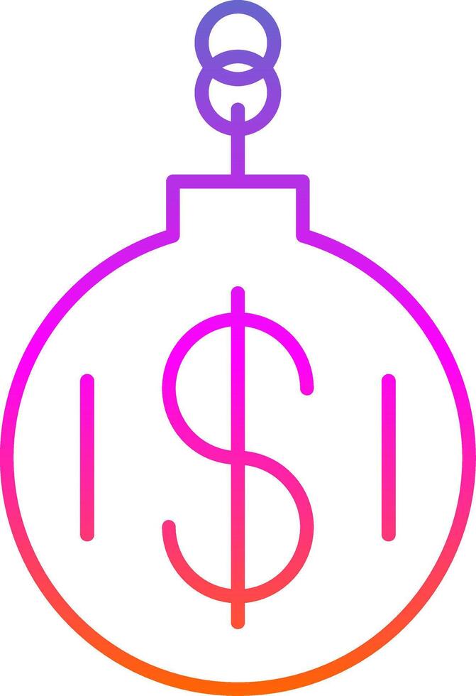 Debt Line Gradient Icon vector