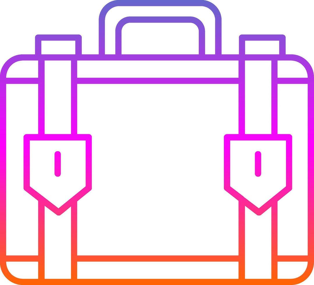 Suitcase Line Gradient Icon vector