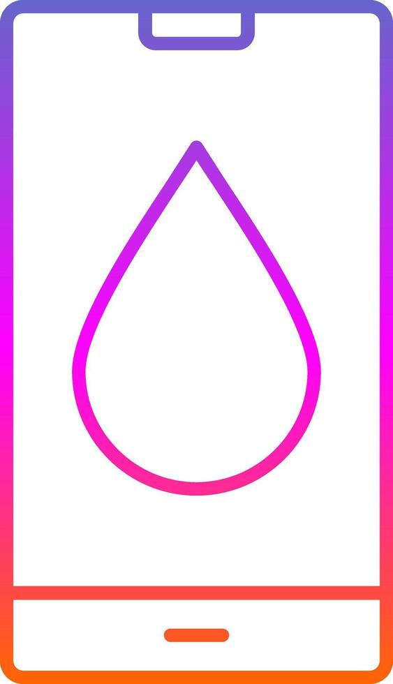 Water Drop Line Gradient Icon vector