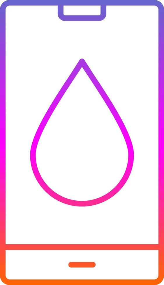 Water Drop Line Gradient Icon vector