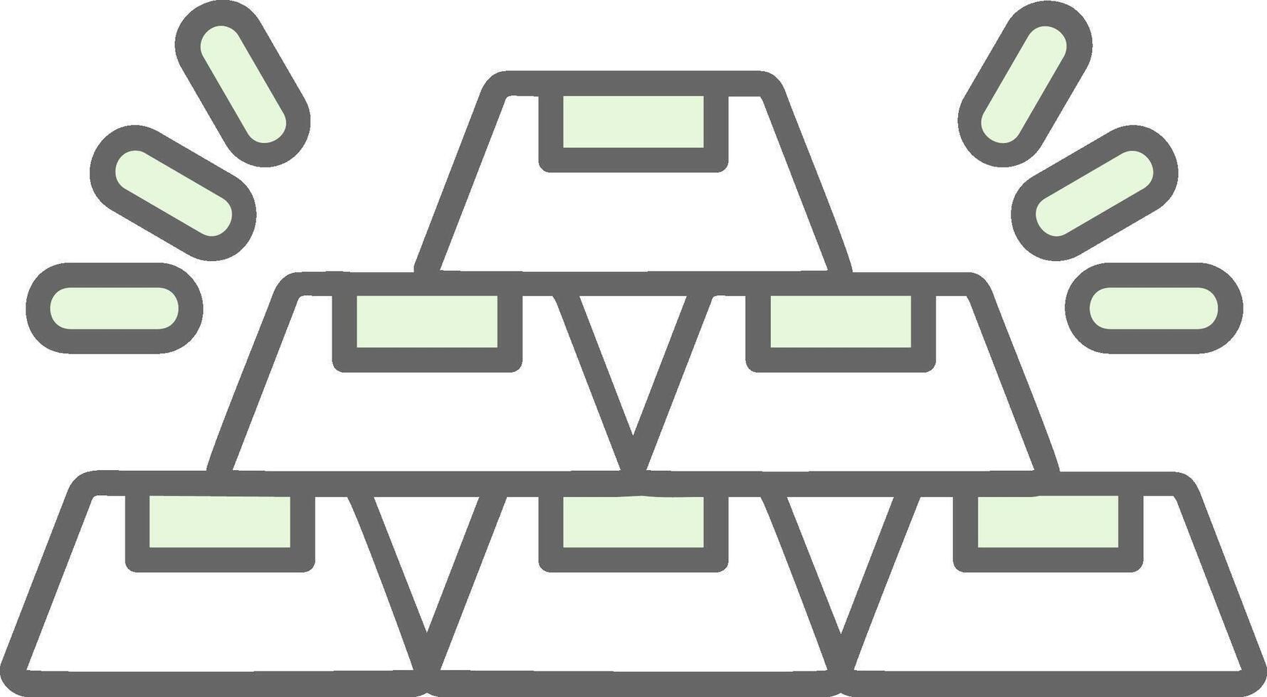 Gold Green Light Fillay Icon vector