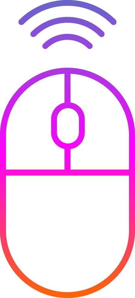 Wireless Mouse Line Gradient Icon vector