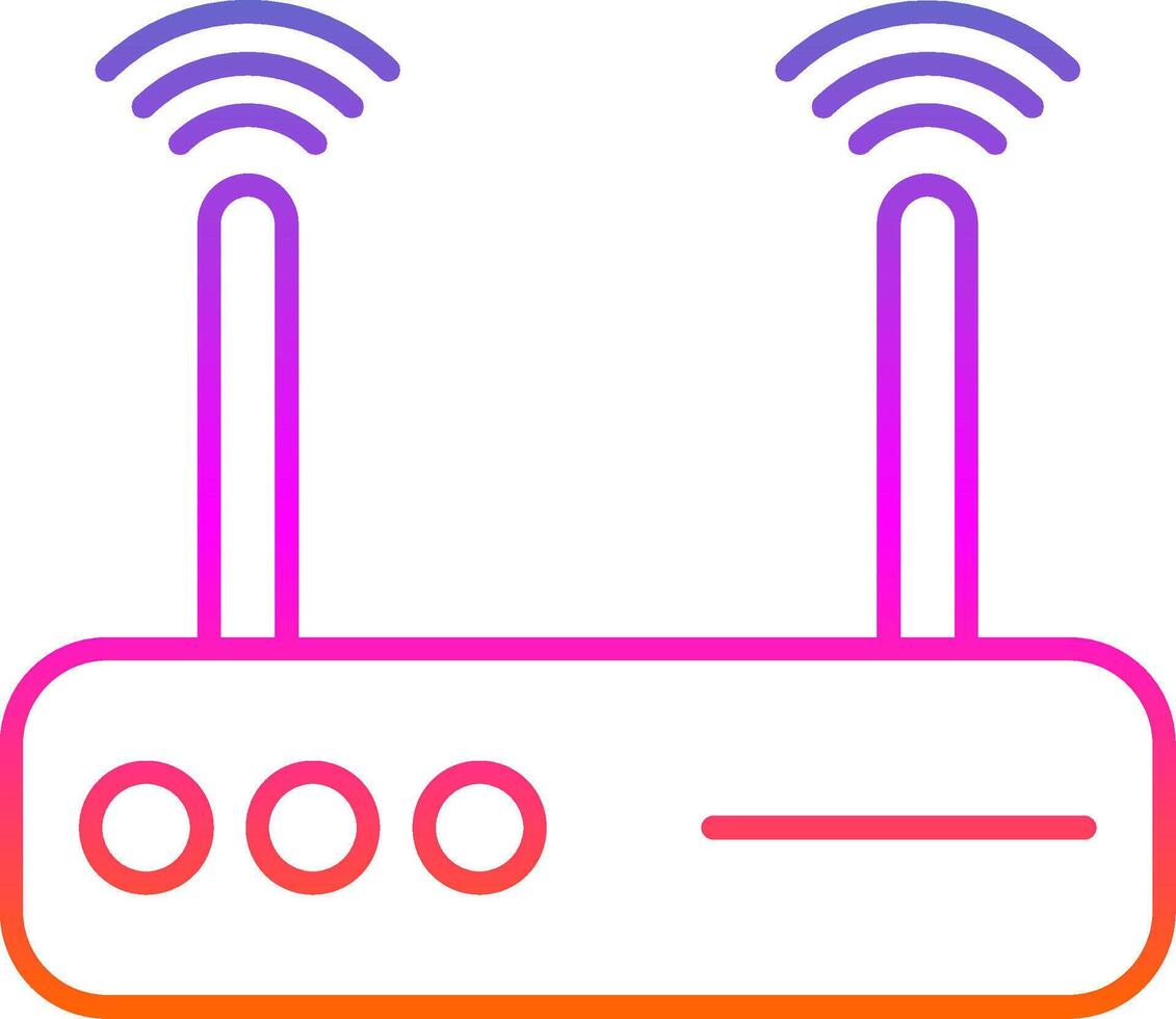 Modem Line Gradient Icon vector