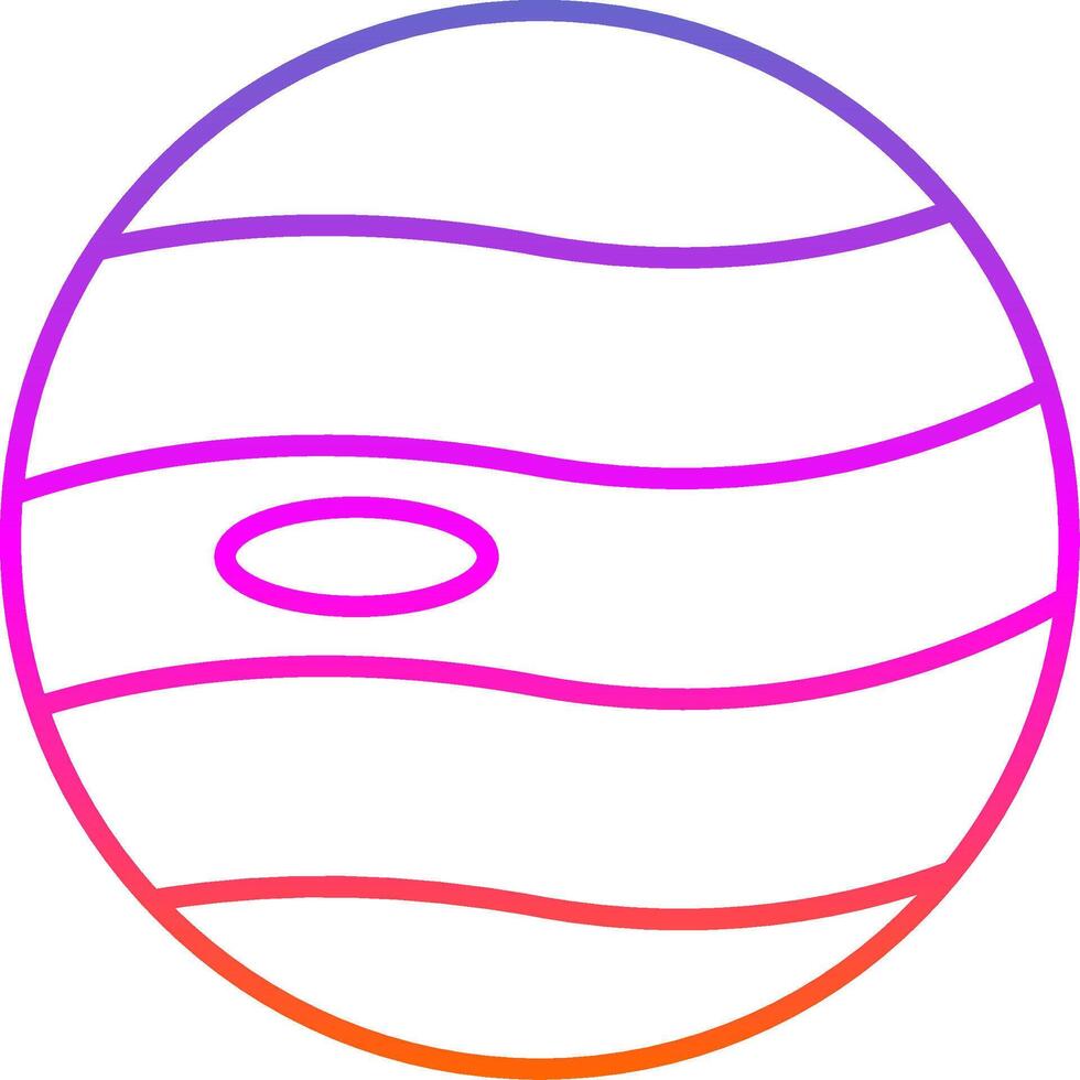 Planet Line Gradient Icon vector