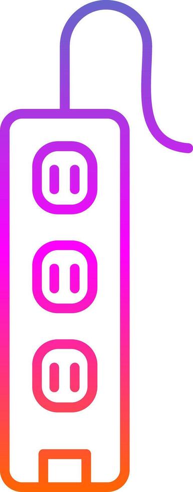 Power Strip Line Gradient Icon vector