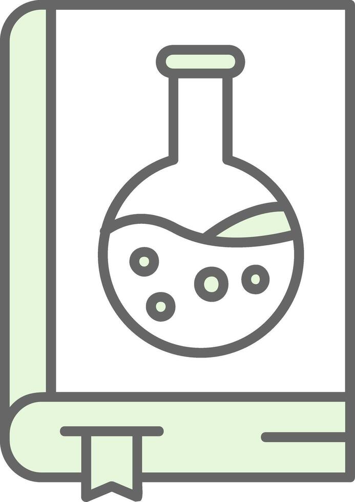 Chemistry book Green Light Fillay Icon vector