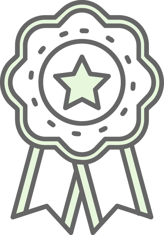 Medal Green Light Fillay Icon vector