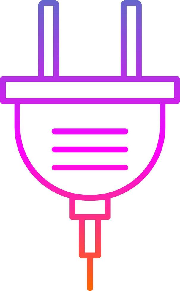 Power Plug Line Gradient Icon vector