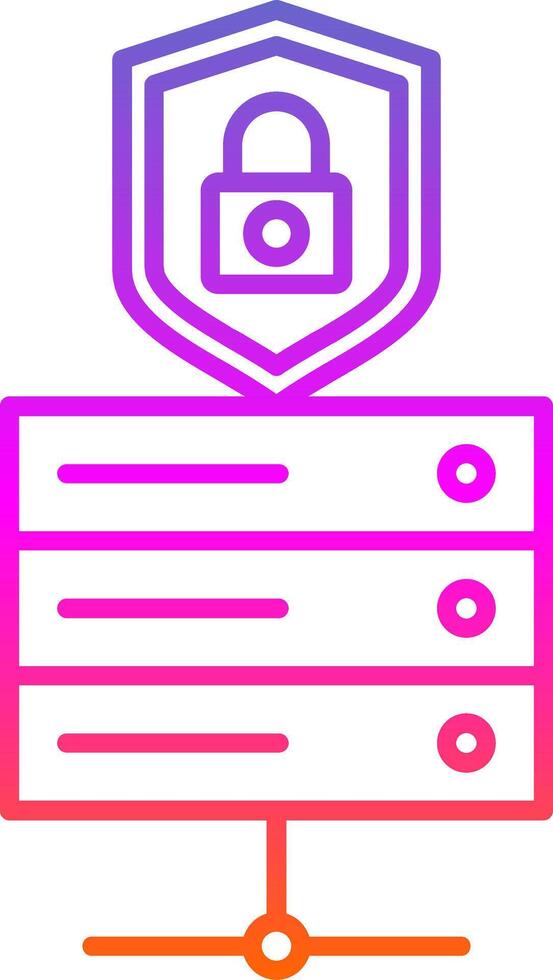 Data Protection Line Gradient Icon vector