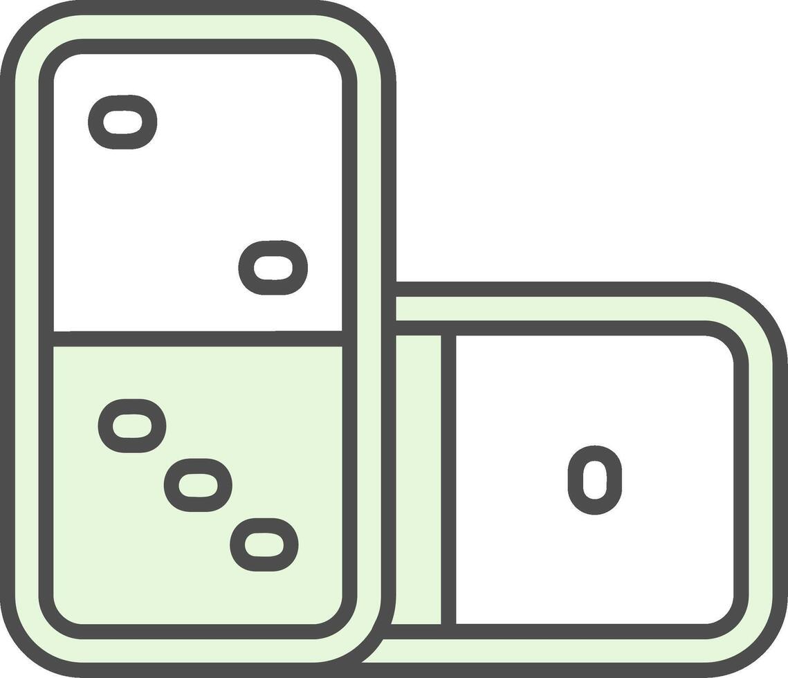 Domino Green Light Fillay Icon vector