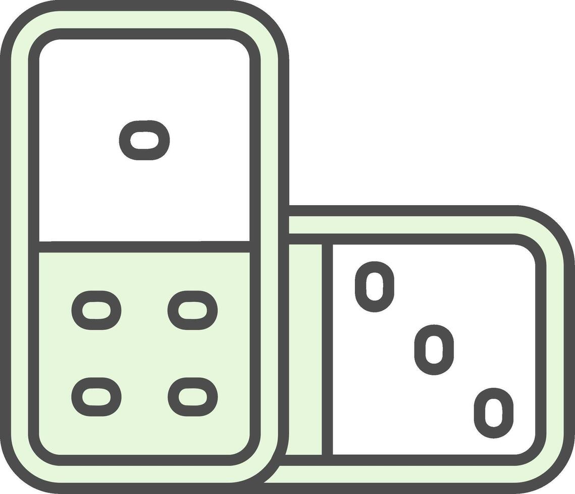 Domino Green Light Fillay Icon vector