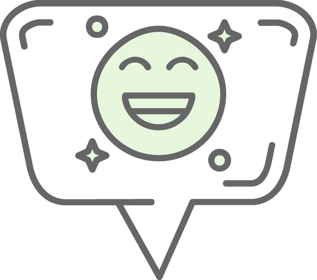 Emoji Green Light Fillay Icon vector