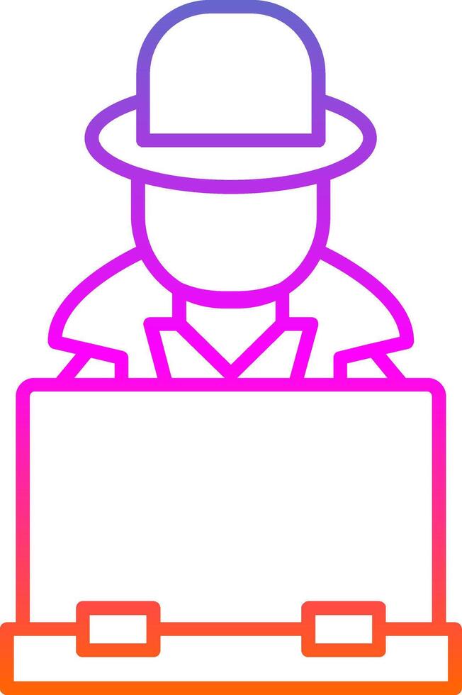 Hacker Line Gradient Icon vector
