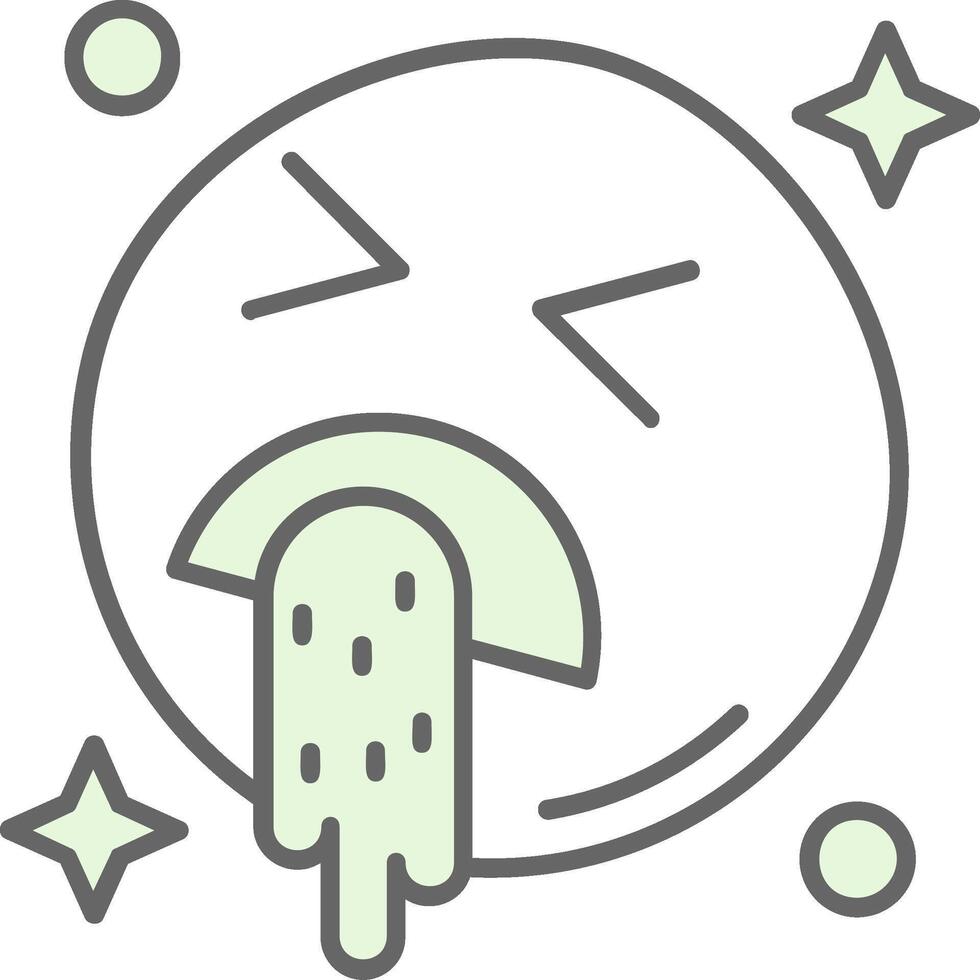 Vomit Green Light Fillay Icon vector