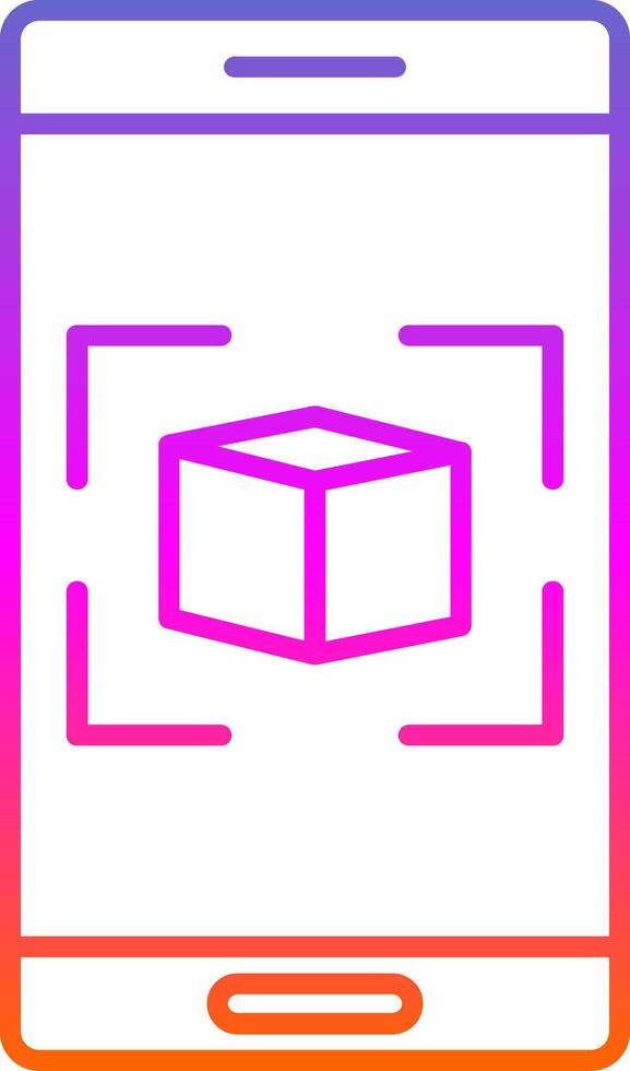 Augmented Reality Line Gradient Icon vector