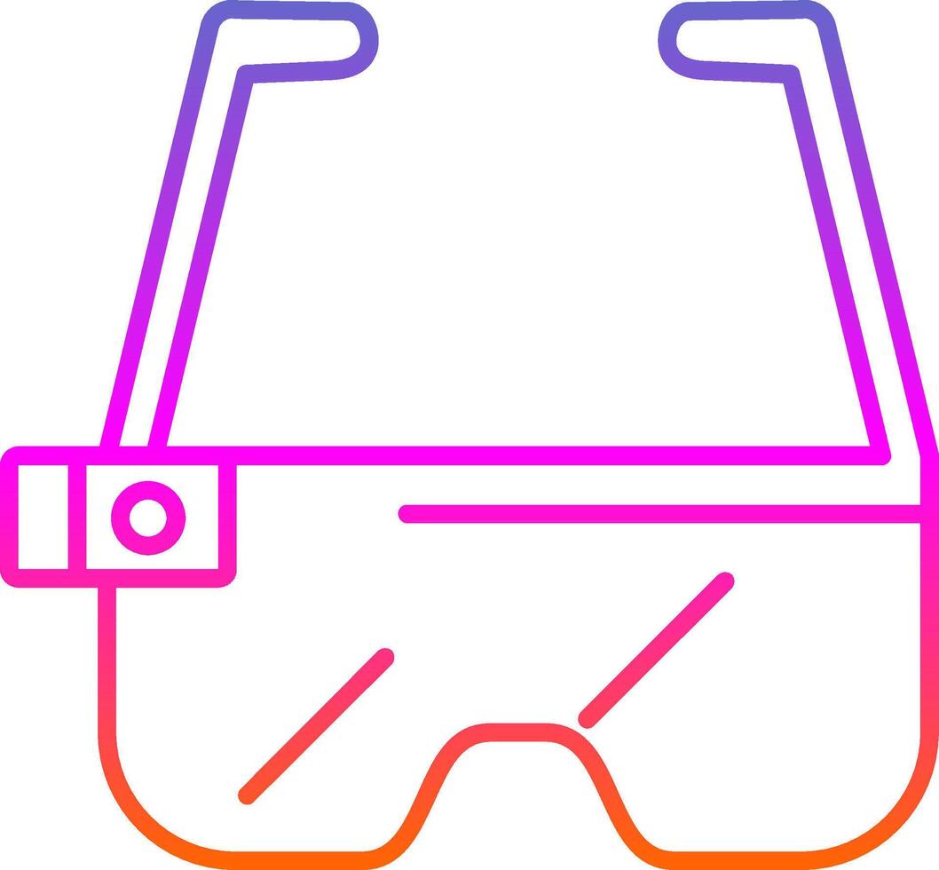 Ar Glasses Line Gradient Icon vector