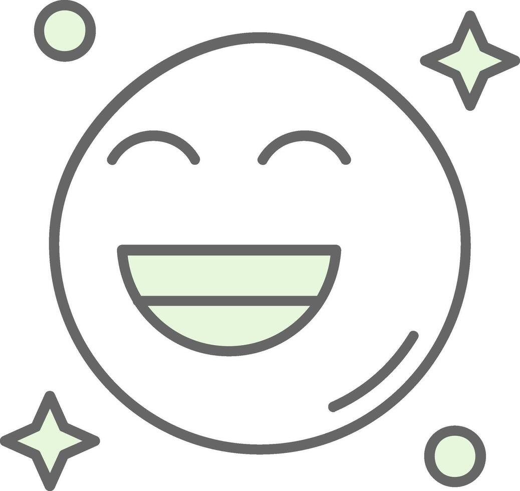 sonrisa verde ligero relleno icono vector