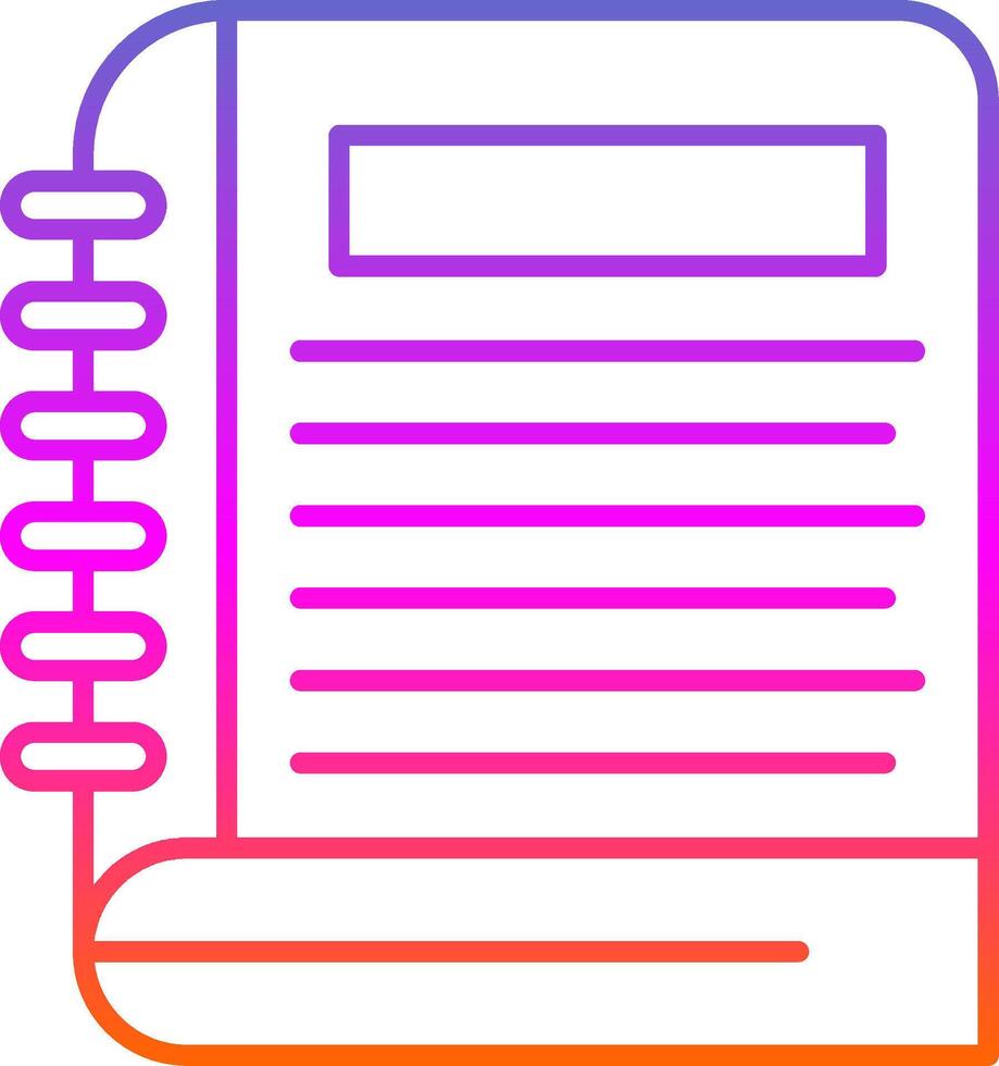 Notebook Line Gradient Icon vector