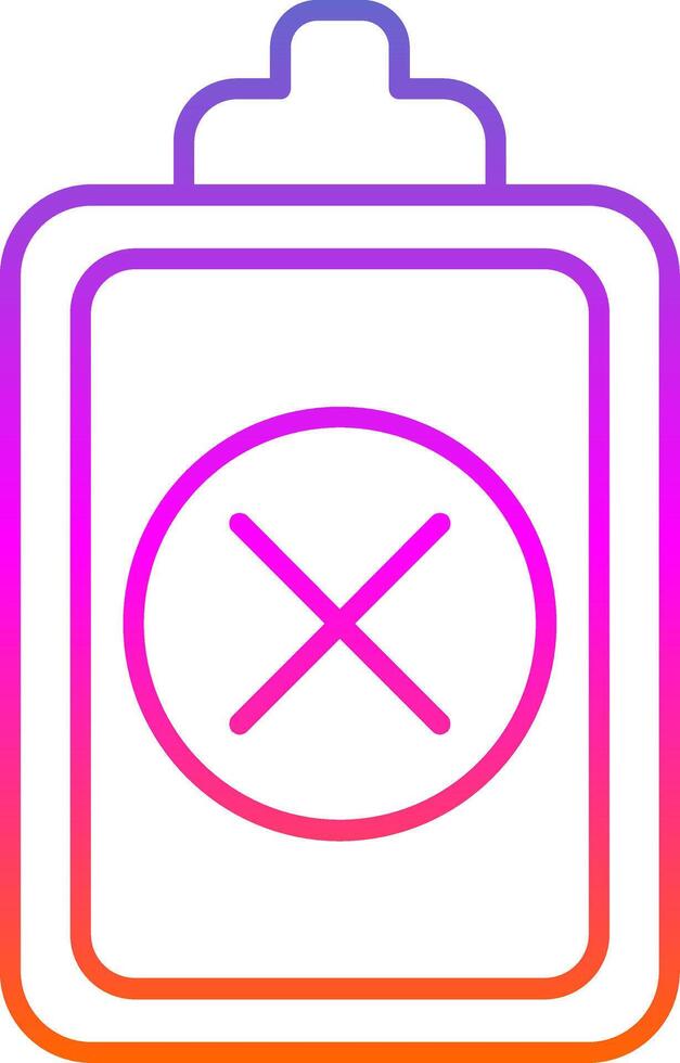 Wrong Line Gradient Icon vector