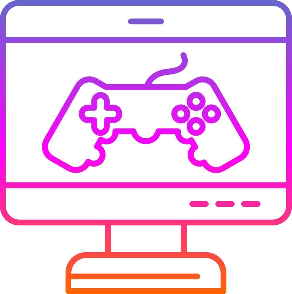 Game Line Gradient Icon vector