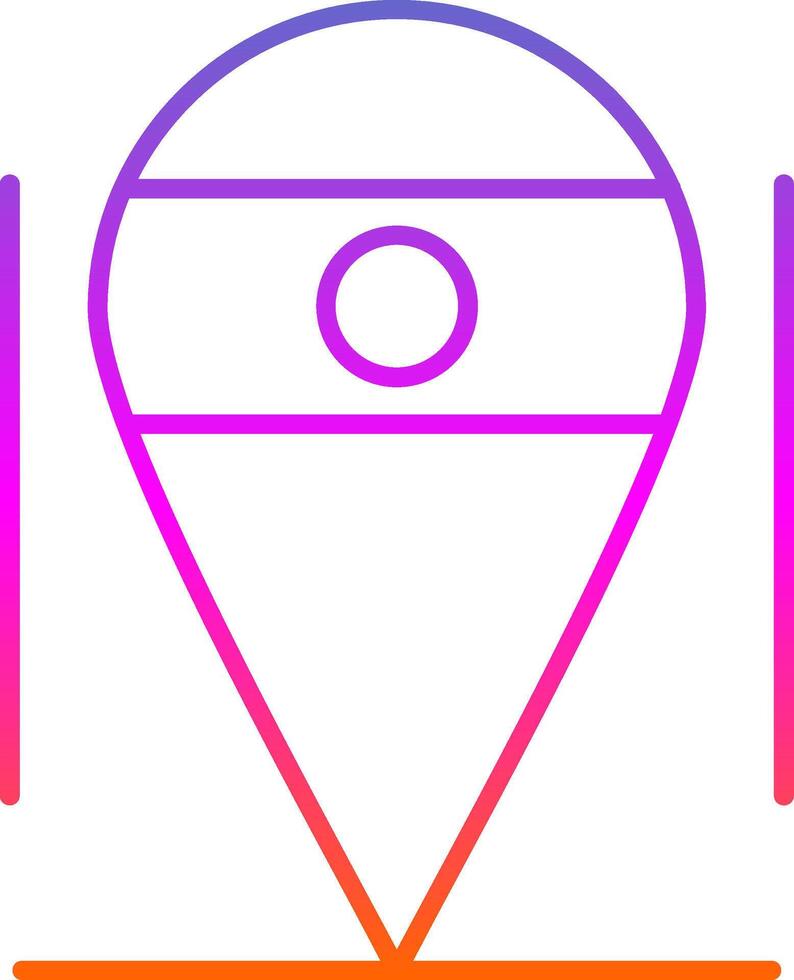 Location Line Gradient Icon vector