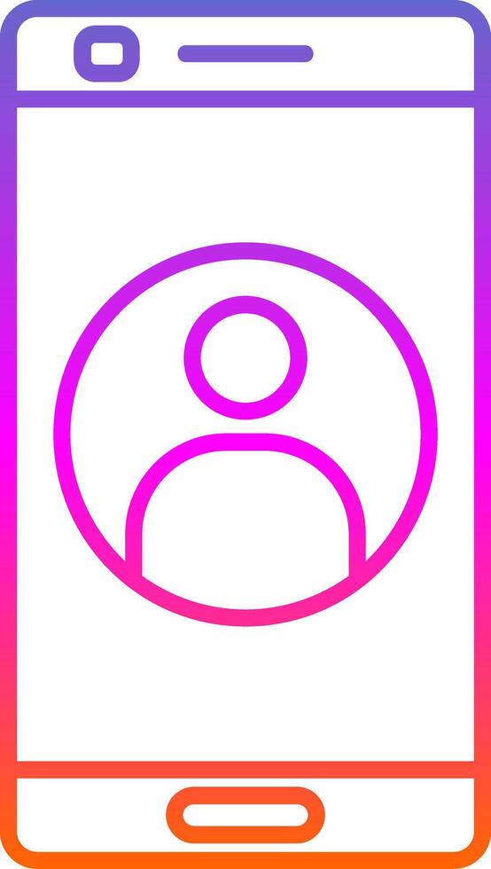 User Line Gradient Icon vector