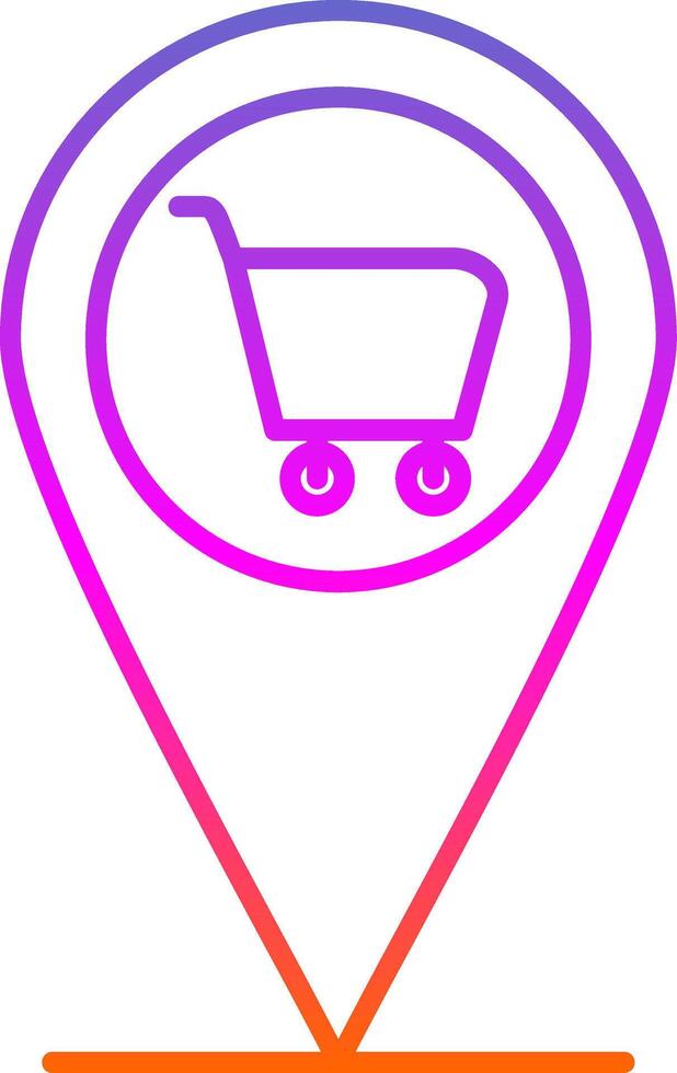 Pin Line Gradient Icon vector
